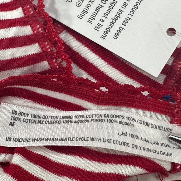 Charter Club Intimates Women's Size XL Panty Brief Hi Cut Striped Red White New - Picture 7 of 13